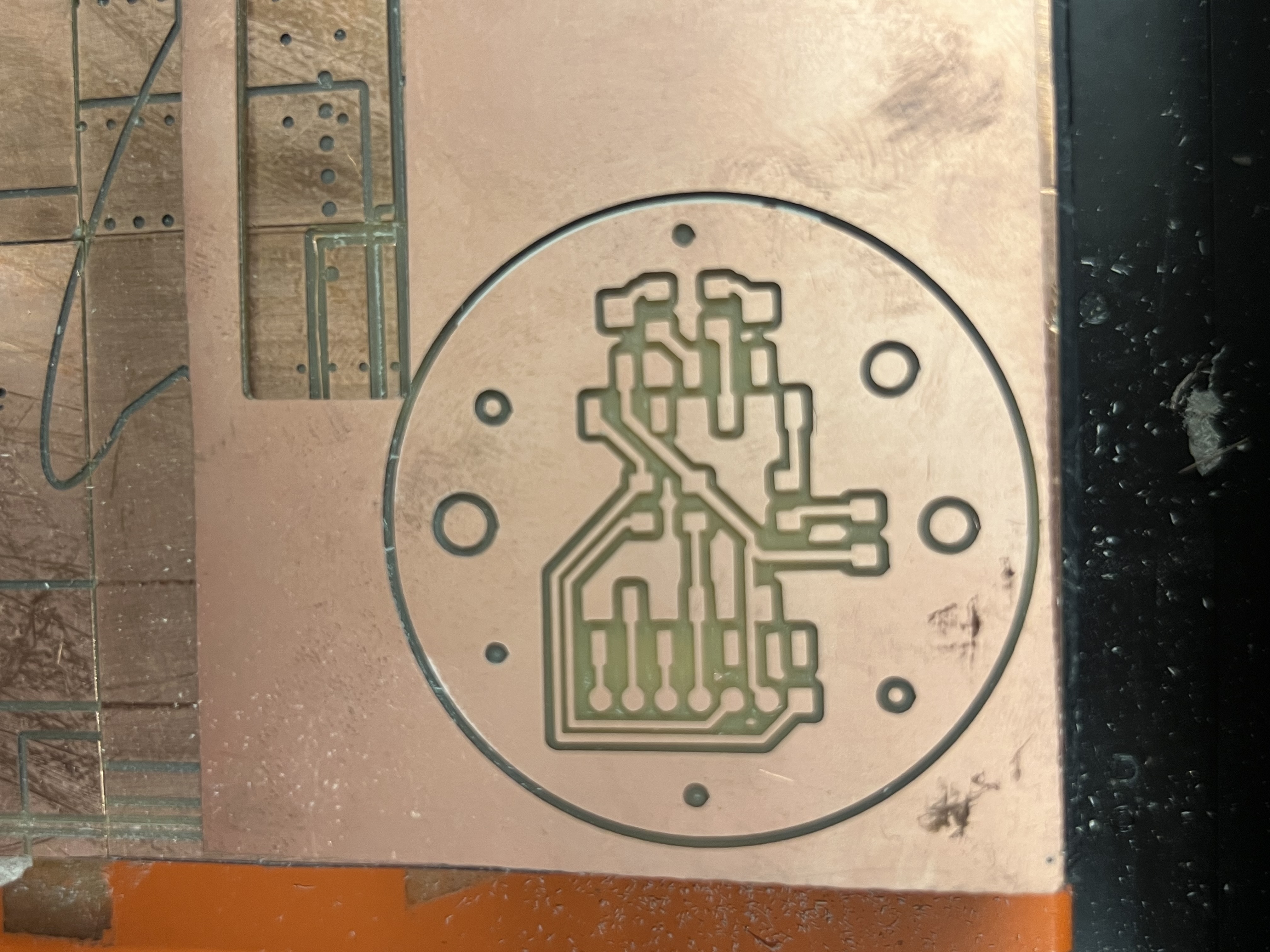 Swept/milled board after cleaning